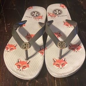 RARE Gorgeous Tori Burch Foxy Flip flops.
